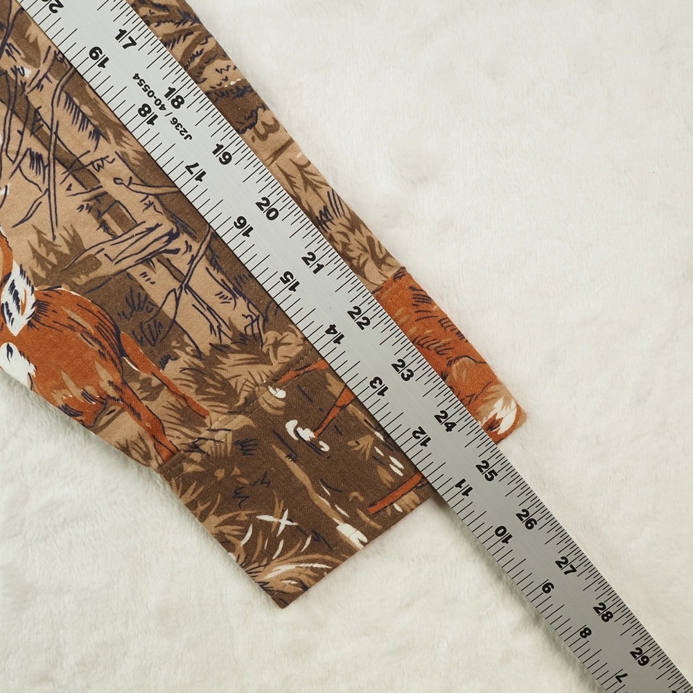 VTG 70s Mens Flannel Shirt L Deer Hunting Buck Woodland Scenic Novelty Kmart NWT - Picture 8 of 9